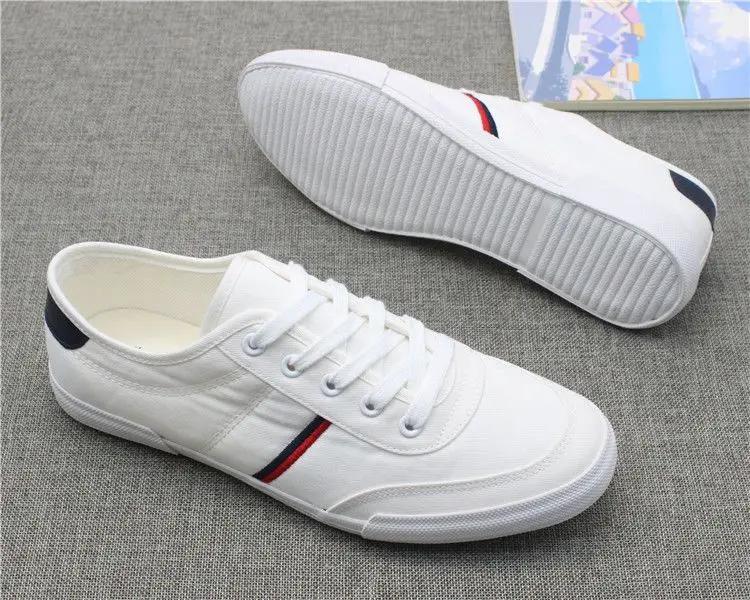 Spring Lace-up Canvas Sneakers Shoes Men Walking Loafers Man Male Shoes Men Casual Shoes Summer Sneakers