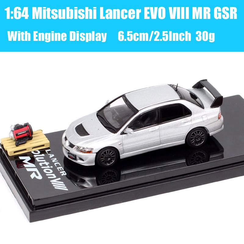 Hobby Japan 1/64 Scale Mitsubishi Lancer GSR RS Evolution EVO IX VII IV VIII Ralliart Rally Car Model Diecasts Toy Vehicles HJ64