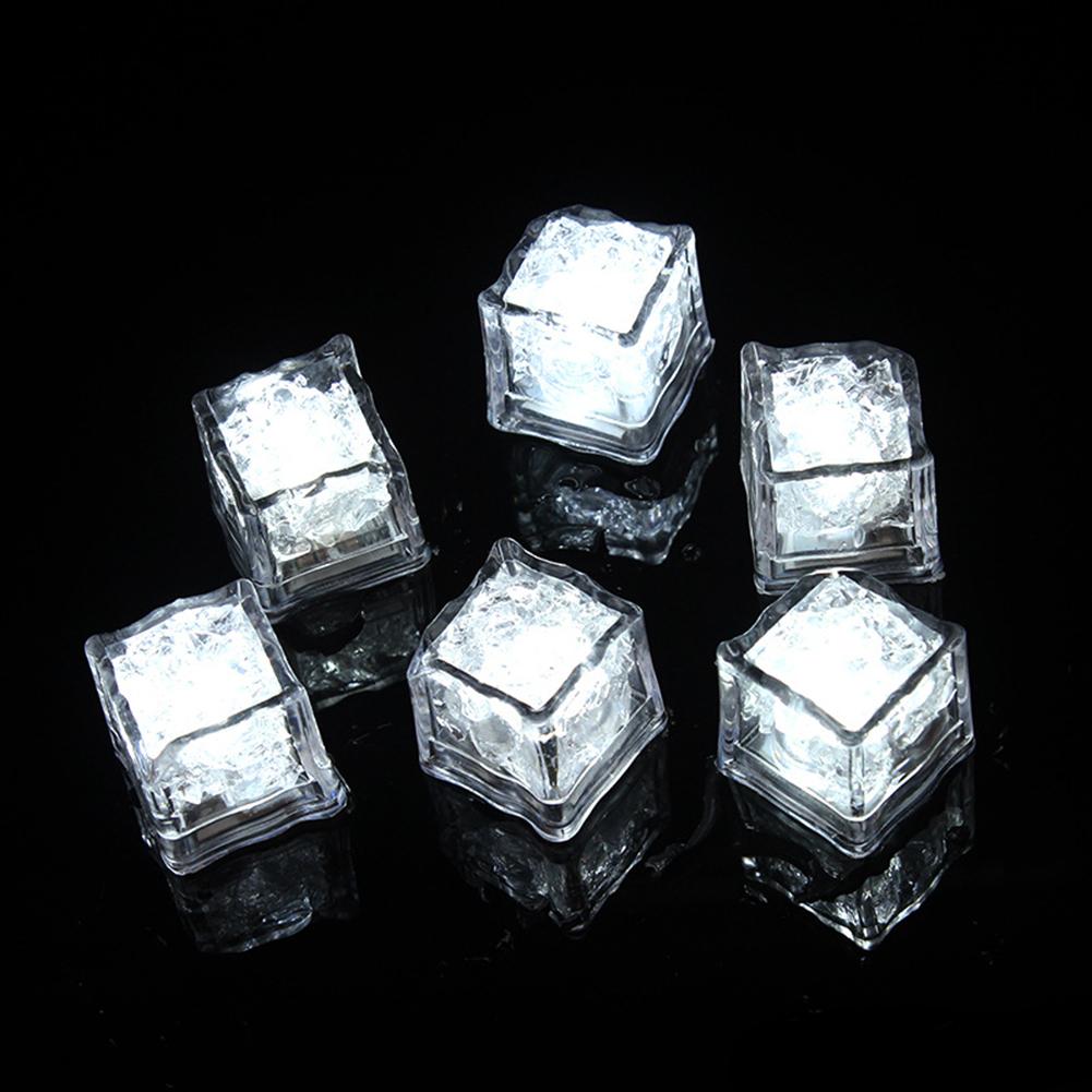 12pcs Luminous Led Ice Cubes Colorful Romantic Super Bright Party Festival Toys Gifts For Hotel Bars Ktv