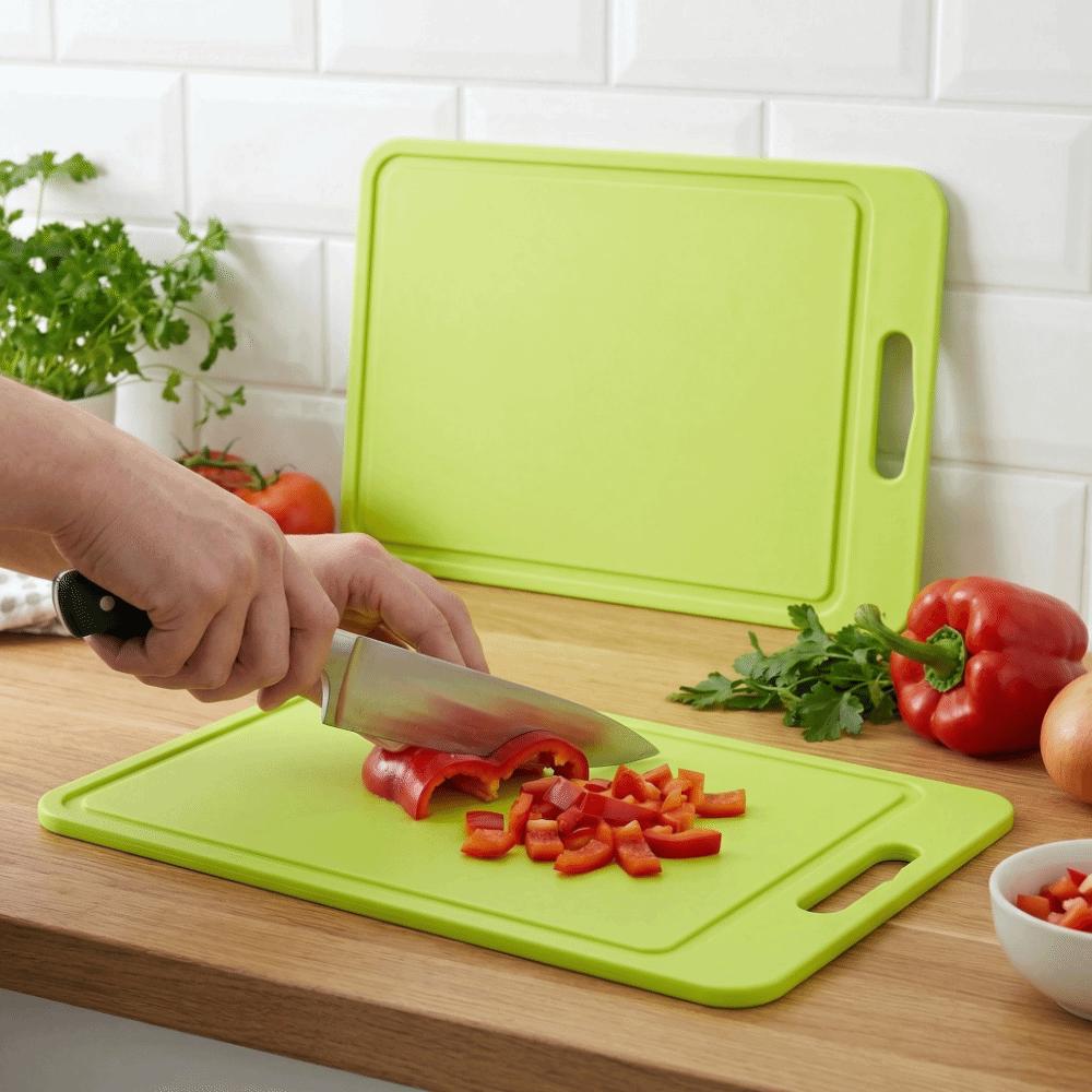 Non-Slip Silicone Cutting Board Hanging Cutting Block Mat Anti-Mold Cutting Board  Food Preparation