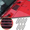 Carbon Engine Hood Air Inlet Vent Ring Cover Trim For Jeep Wrangler Jk 2007-17
