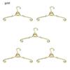 5Pcs Metal Mini Coat Hanger Windproof Dolls Clothes Rack Doll Clothes Hanger  Bedroom Decor