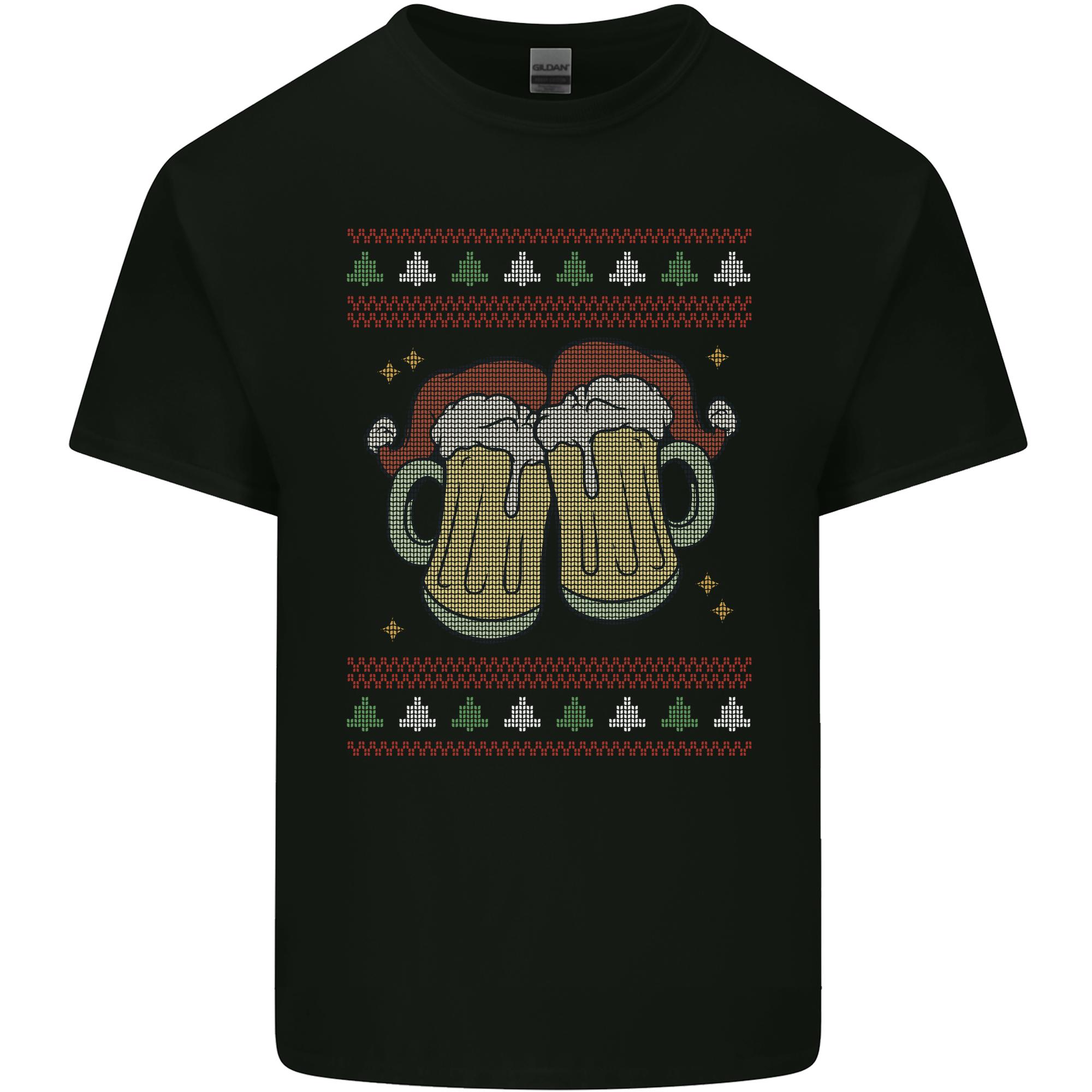 Christmas Beers Funny Xmas Alcohol Drunk Unisexs Light Cotton TShirt S