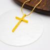Titanium Steel Lettering Cross Necklace Men'S Titanium Steel Gold-Plated Jewelry Couple Student Pendant Trendy Men'S Necklace Pendant