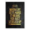 Modern Abstract Gaming Gamer Quotes Canvas Posters Black Golden Game Painting Wall Art for Living Room Kidsroom Decor Cuadros