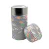 Noguchi Kumataro Tea Garden Tea Caddy, Large Capacity 200g, with Washi Paper and Inner Lid, Waterside Flower Design, Silver, Made in Japan, Stylish