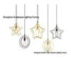 Modern Minimalist Chandelier: Cross-Border Wrought Iron Pendant Light for Bedroom and Study In American Industrial Style