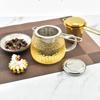 Reusable Stainless Steel Tea Strainer with Lid Loose Tea Infuser Basket Spice Filter  Kitchen
