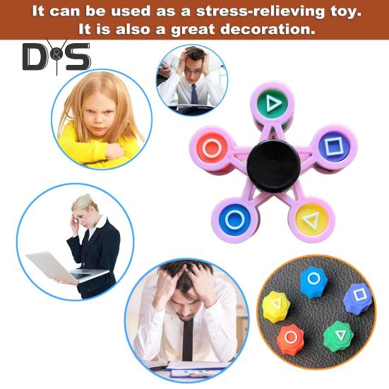 Catching Stone Fidget Spinner Leke DIY Spinnende Leke med Avtakbare Jacks Stone Barn Tenåringer Voksne Stress Angst Lindring Sensorisk Fingertupp Gyroskop