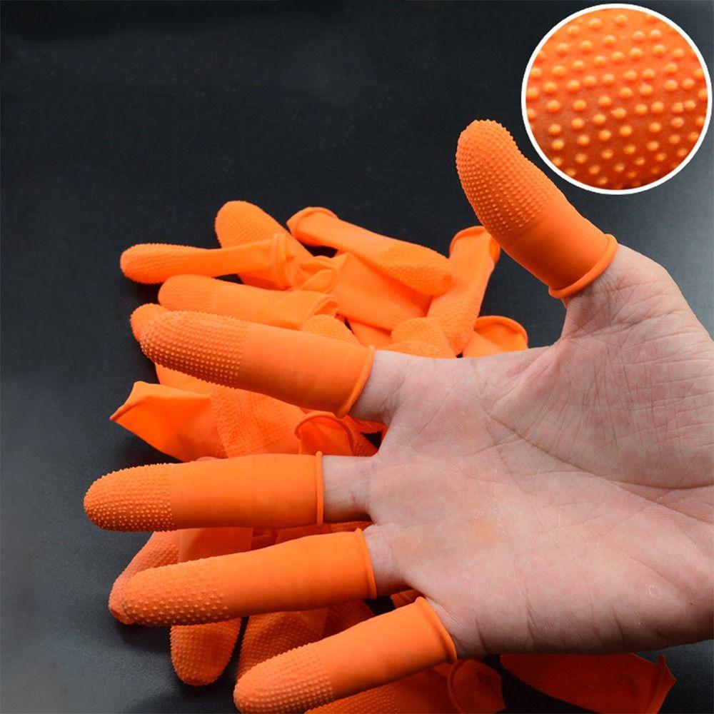 100pcs Anti-Static Latex Finger Cots Wear Resistant Fingertips Protector  Nail Industry