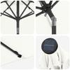 Garden Umbrella with LED Lights and Base 200 x 300 cm