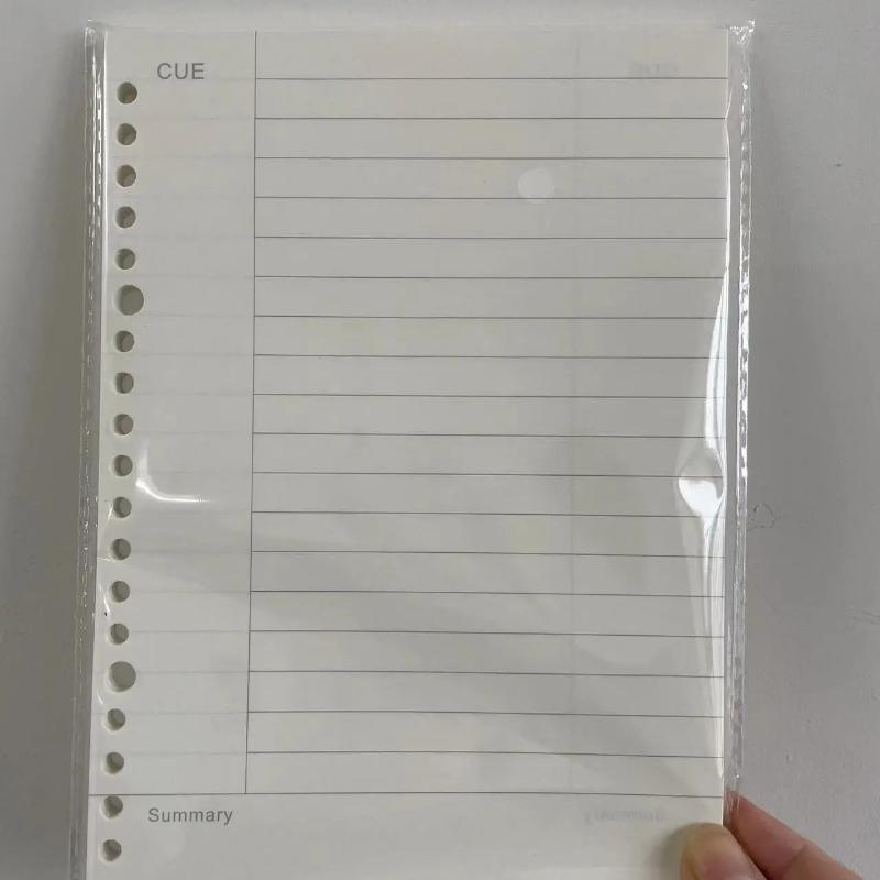 

A5 B5 20 отверстий блокнот с отрывными листами сменный блок из 60 листов спиральный переплет бумага индекс внутренняя страница сетка в точечную точку пустая канцелярская принадлежность Connell A5 20Holes