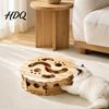 Safe Solid Wood Cat Toys Interactive Toy with Rolling Balls Durable Density Board Scratching Kitten Self Entertainment Toy Anxiety Relief