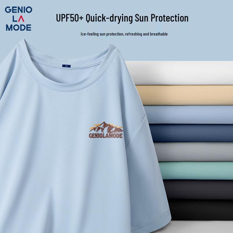 

GENIOLAMODE Men s Sun-Protective Quick-Dry T-Shirt L