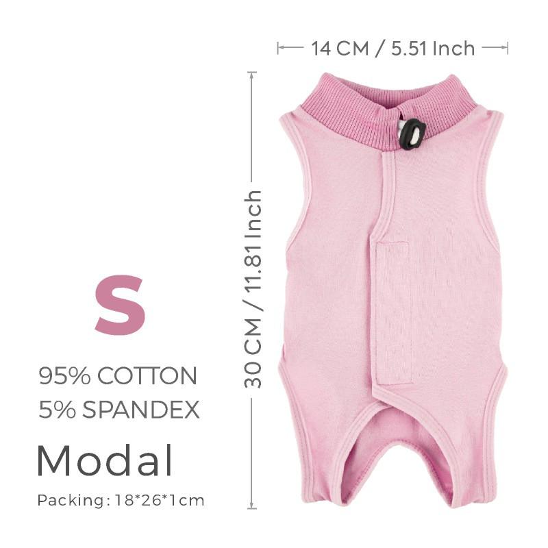 

Breathable Elastic Cat Recovery Suit - Lightweight, Anti-Lick, Post-Op & Weaning Aid for Female Cats Modal Cotton [Card + Pearl Bag]