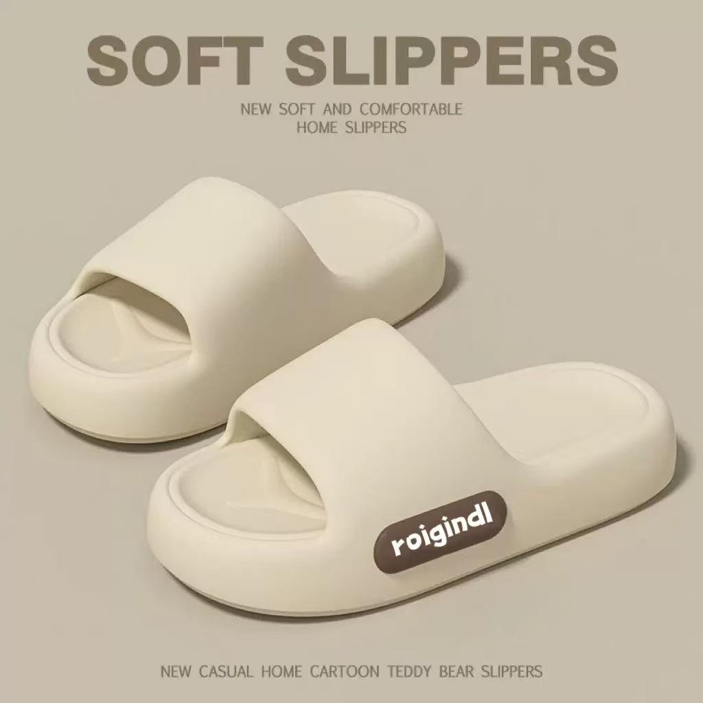 2025 New Unisex Thick Sole Soft Summer One-Strap Slippers for Home & Bathroom
