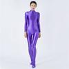 Sexy Women Oil Glossy Shiny Elastic Bodysuit Candy Color Bodycon Tights Jumpsuits One Pieces Thong Cosplay Maid Shaping Leotard