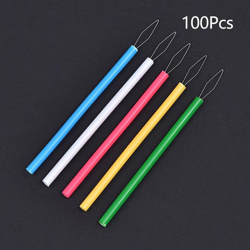 100Pcs Essential Plastic Threading Tool Set For Sewing - A Convenient Sewing Tool Suitable For Beadwork And Handicrafts