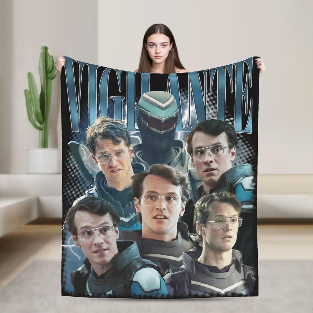 Vigilante Peacemaker Quotes Blanket Warm Cozy Fluffy Throw Blankets for Couch 50x60 Inch Multiple Sizes Plush Thin Quilt