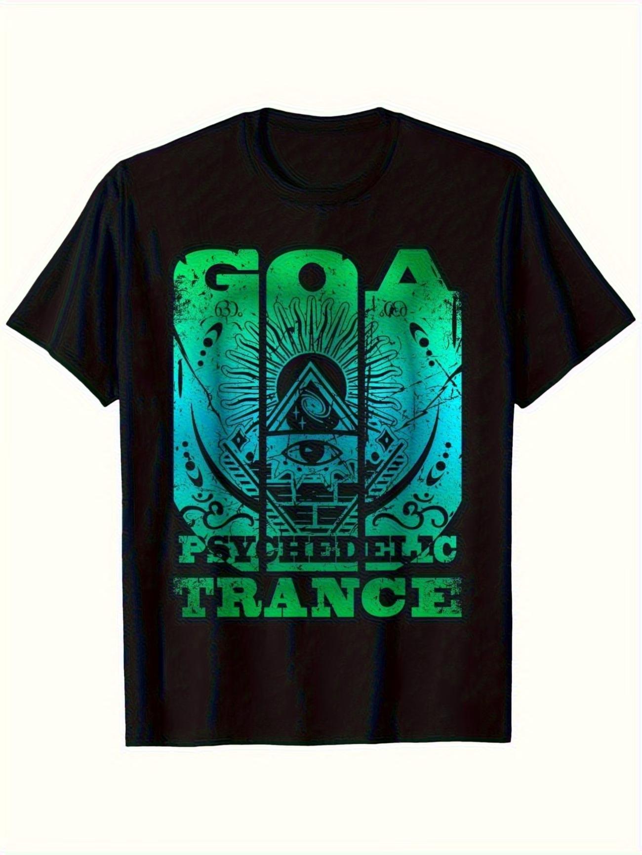 

Men s Women Goa Trance Psytrance Raver Turquoise T Shirt Streetwear Oversized Tee Summer Casual Cotton Top Vintage Gift Clothing S разноцветный