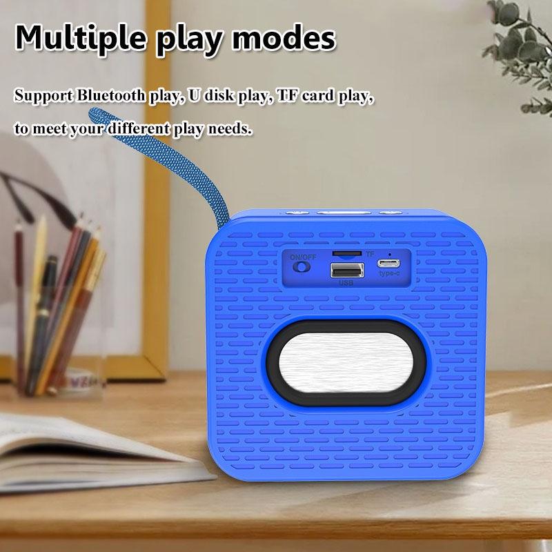 Mini Mirror Bluetooth Speaker Wireless Outdoor Heavy Bass Soundbar RGB Atmosphere Light MP3 Music Player with TF Card USB Slot