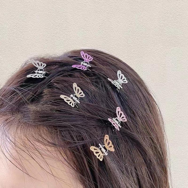 10pcs/set Women Girls Cute Butterfly Shape Small Hair Claws Ponytail Sweet Decorate Hair Clips Hairpins Hair Accessories