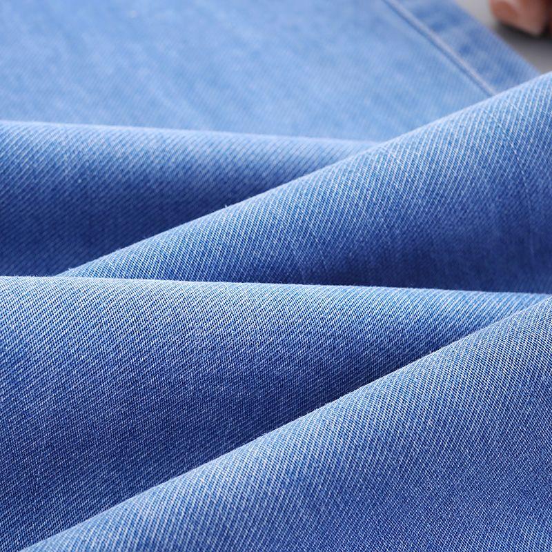 Summer High Waist Loose Fit Long Jeans Women Wide Leg Denim Pants Breathable Stretchy