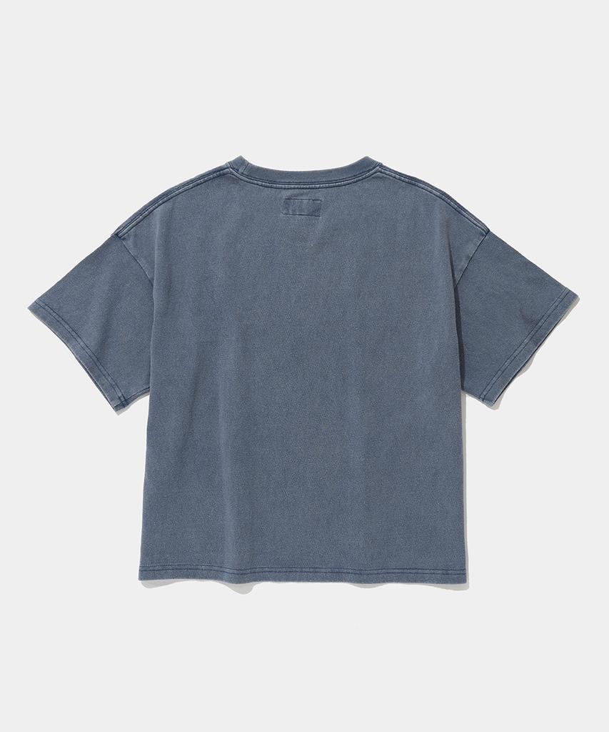 COLUMBIA UNIVERSITY Cu Campus Mineral Washed Women S/S T-Shirts_Gracie Blue