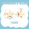 60Pcs Rack Plating Star Brass Beads, Long-Lasting Plated, Cadmium Free & Lead Free, Real 18K Gold Plated, 8x8x2.5mm, Hole: 1mm