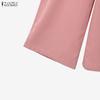 ZANZEA Women Long Sleeve Blouse and Pants Casual Two Piece Suit Sets