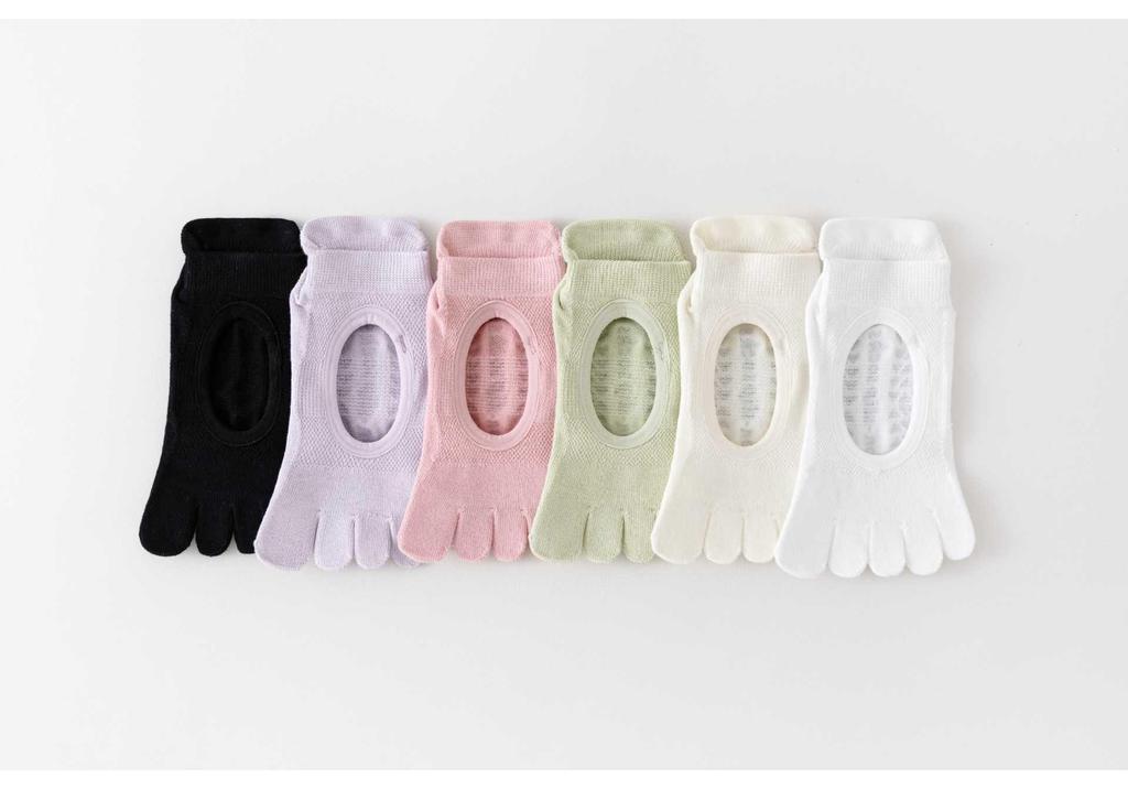 Hollow Mesh Non-Slip Women's Five-Finger Yoga & Pilates Socks