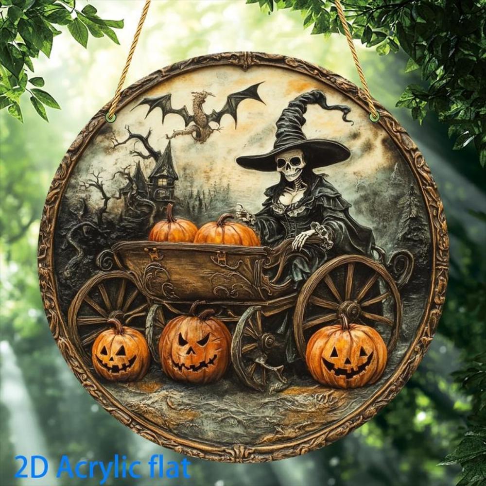 20CM carnival Halloween flat 2D pendant decoration series of pumpkin lanterns,ghosts,skulls,witches, for courtyard,window,garden decoration pendants