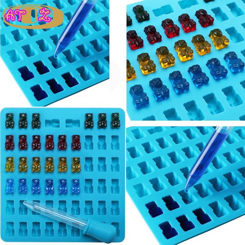 53Cell Jelly Mold Cavity Silicone Gummy Bear Chocolate Mold Candy Maker Ice Tray