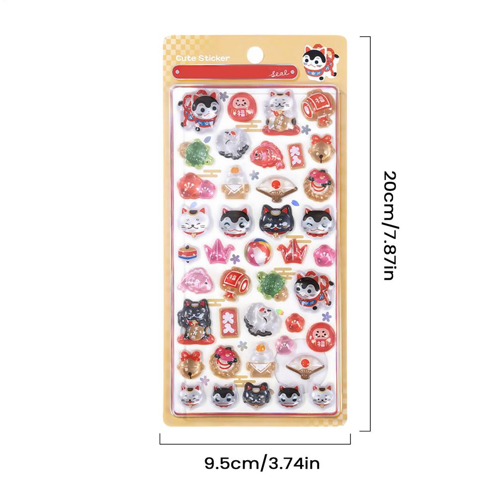 

3D Relief Bubble Stickers Japanese Style Decal Sheets Puff Stickers for Crafts for Water Cups Laptops Guitars Suitcases Luggage