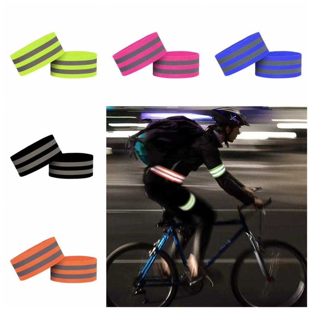 

8PCS Multifunctional High Visibility Reflect Straps Safety Reflector Tape Elastic Armband Cycling помаранчевий