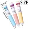 3Pcs Retractable Multicolored Pen 10-Color-in-1 Ballpoint Pens 0.8MM Tip for Student Writing Note Taking Journaling