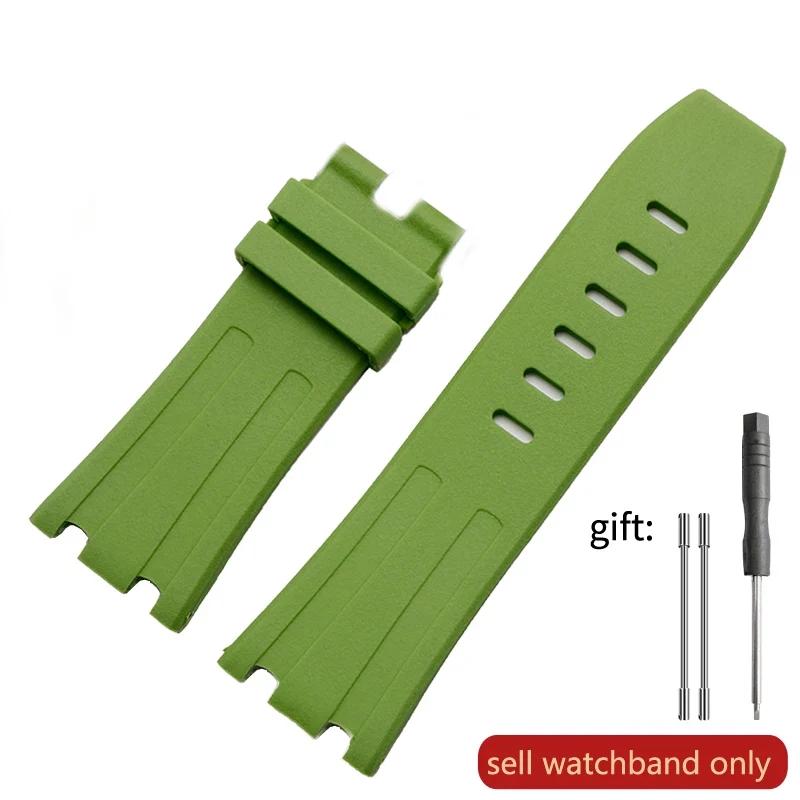 Watch Band Silicone Men's 28mm for AP Audemars and Piguet Royal Oak Offshore 15400 15703 26471 26474 15703 15706 Watch Strap