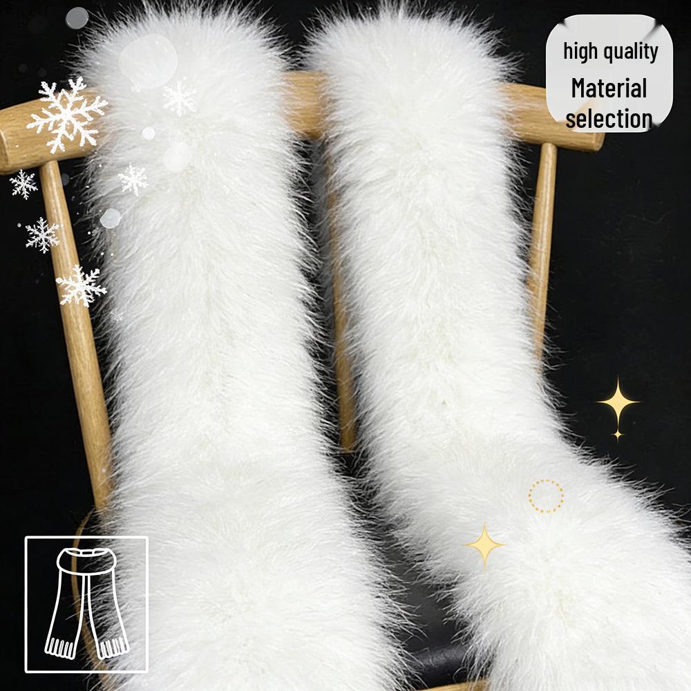 Imitation Fox Fur Trim 10-12cm Plush DIY Fringed Cape/Jacket Fur Accessories