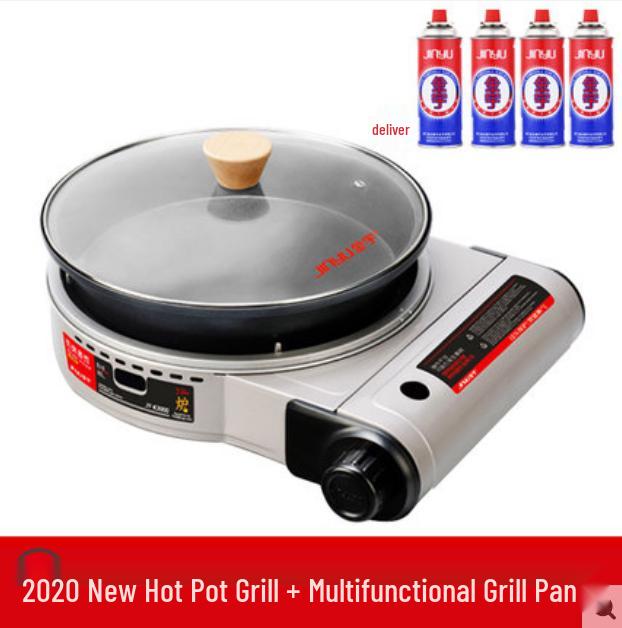 Portable Multifunctional Cassette Stove for Outdoor Cookouts & Grilling