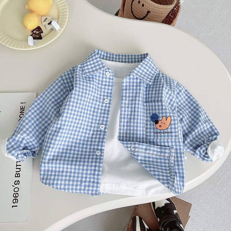 Boys Long Sleeve Shirt Lightweight Stylish Casual Top for Spring and Autumn