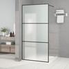 Shower Wall 100x195 Cm Frosted ESG Glass