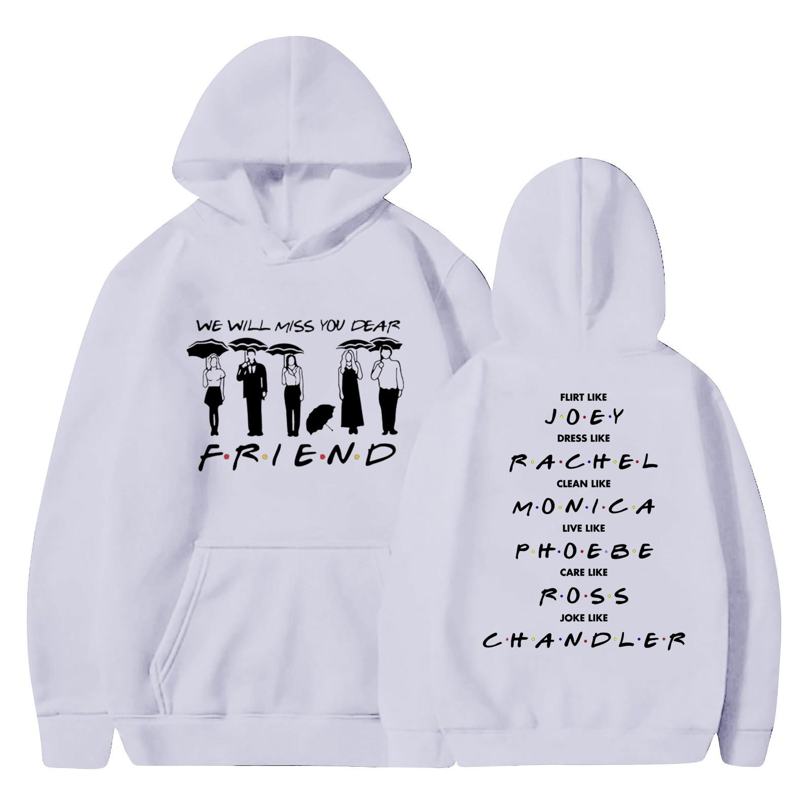 

Модні жіночі повсякденні пуловери з принтом і довгими рукавами з капюшоном XL білий