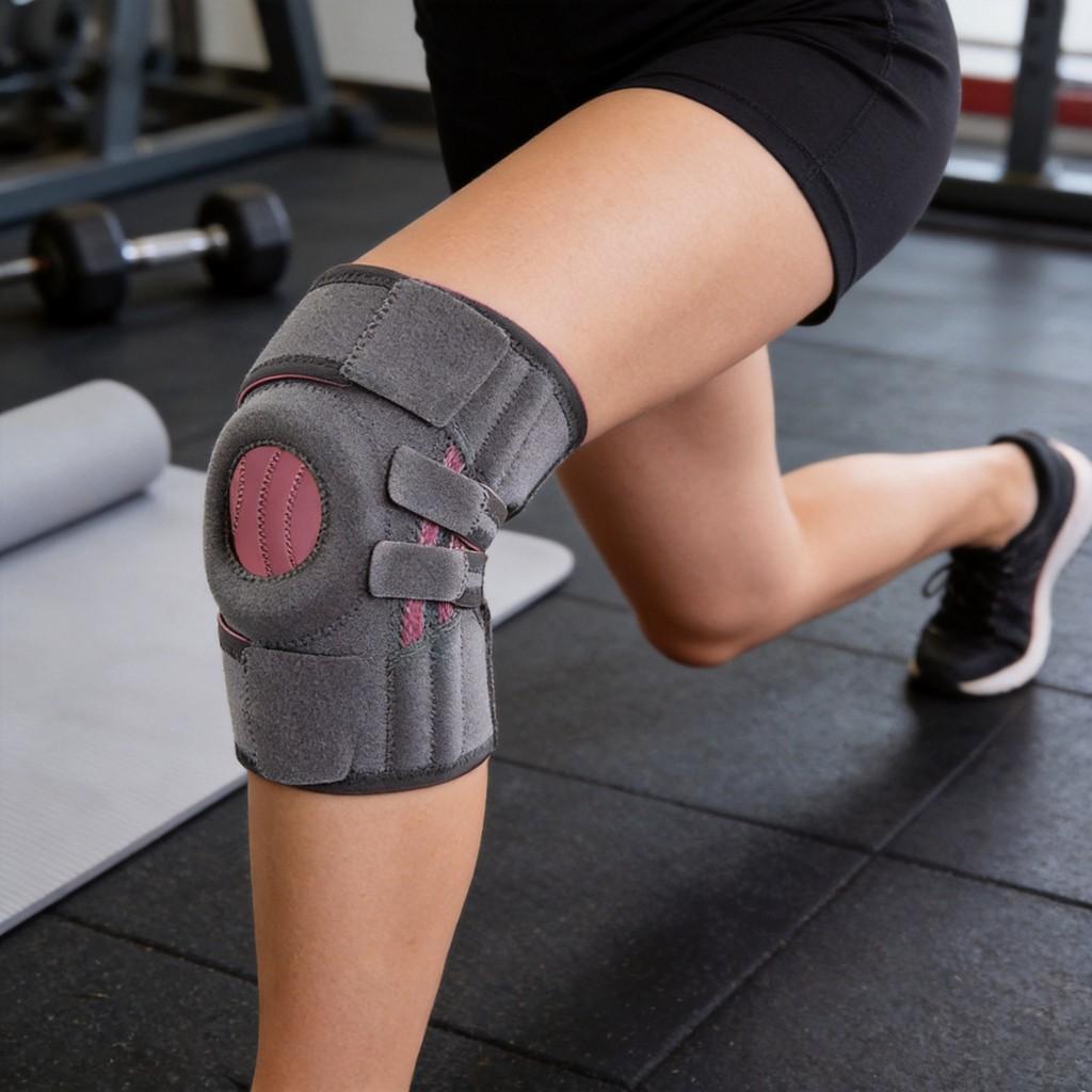Generic Sports Knee Pads With Breathable Silicone And Nonslip Support For Running And Cycling