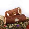 Hamster Tree Hollow Toy Fir Wood Stump Hideout Burrow Tunnel Cage Decor Chew Grinding Toy for Small Pet Syrian Hamster