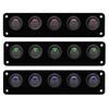Waterproof 12-24V LED Round Dash Rocker Toggle Switch Panel For RV Ship Yacht Marine Car Marine Ship Red-M53K