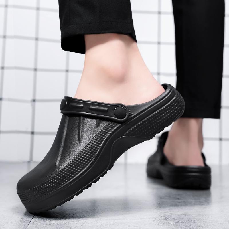Sapatos de chef antiderrapantes e resistentes a óleo para homens: Sandálias Fechadas, Chinelos de Praia Cross-Border