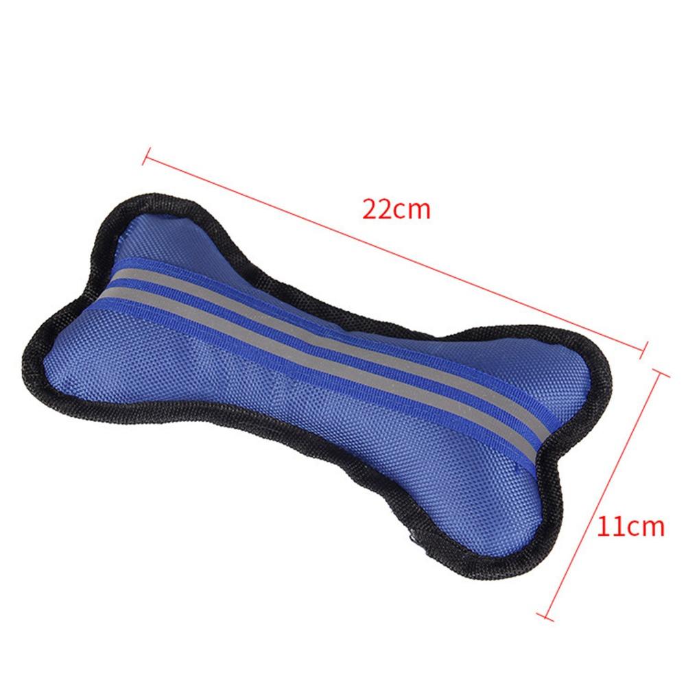 Bite Resistant Squeaky Chew Toy Oxford Cloth Stuffed Dog Toy Durable Bone Fabric Toy for Dogs Pets