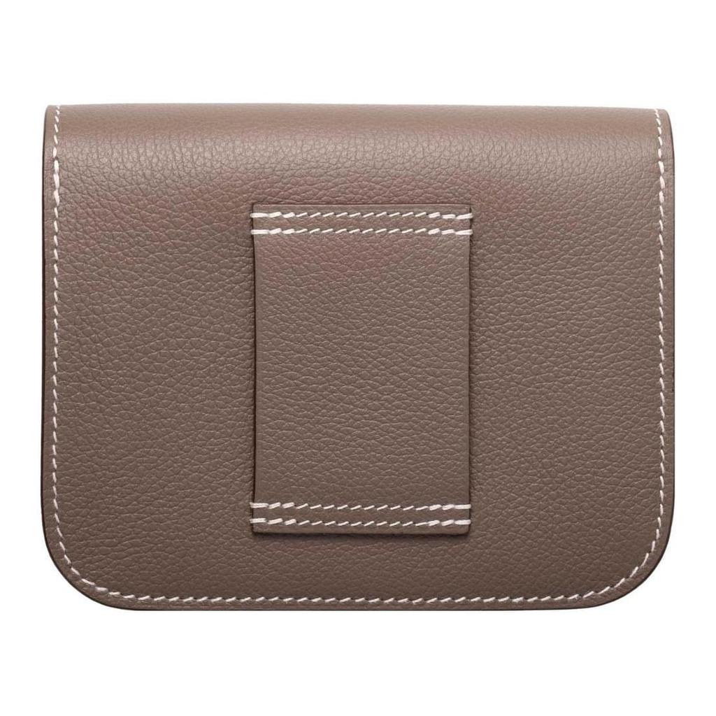 HERMES Constance Slim Gold tone Lock Evercolor Calfskin Handbag Women's 18 Etoupe Elephant Gray H082214CC18