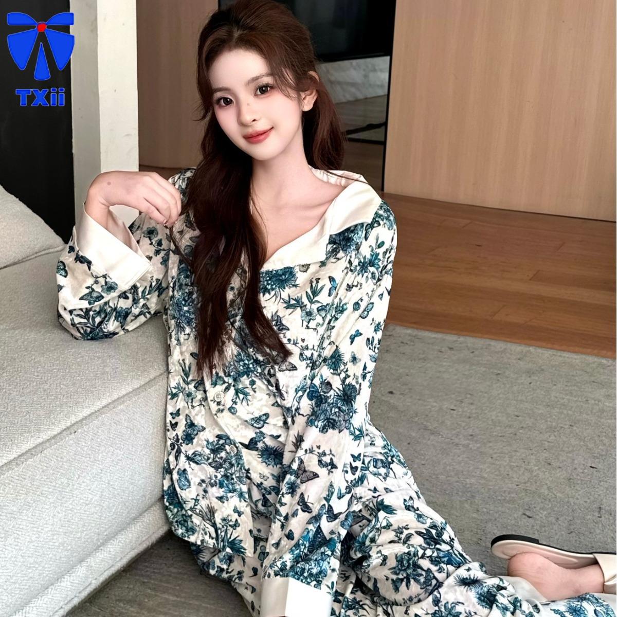 

Новый весенне-осенний комплект пижам для женщин Sweet Homewear XXL