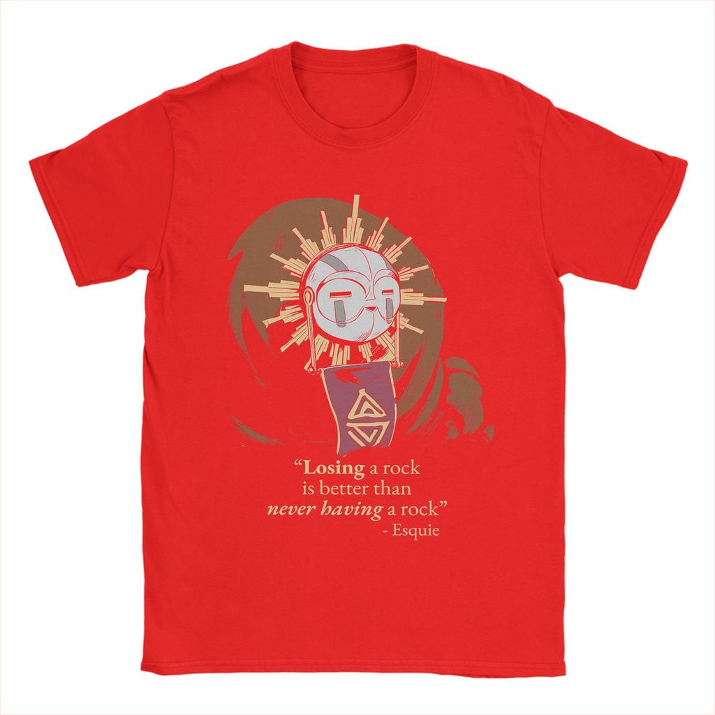 Retro Esquie Clair Obscur Expedition 33 Quotes Print T Shirt Mens Crewneck Short Sleeve Tops Cotton Summer Clothes